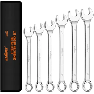 Large Wrench Set with Rolling Pouch | Metric | 6-Piece | 23mm, 24mm, 26mm, 27mm, 30mm, 32mm | 12 Point | Chrome Vanadium Steel Large Wrench Set with Rolling Pouch | Metric | 6-Piece | 23mm, 24mm, 26mm, 27mm, 30mm, 32mm | 12 Point | Chrome Vanadium Steel