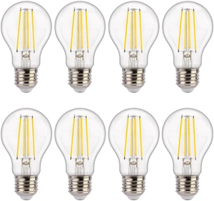 Dusk to Dawn Outdoor Sensor A19 LED Light Bulb, 5000K Daylight, 7W (60W Eqv.), 800LM, Vintage Filament E26 Base,Auto On/Off Photocell Automatic for Energy-Efficient Outdoor Lighting,8 Pack Dusk to Dawn Outdoor Sensor A19 LED Light Bulb, 5000K Daylight, 7W (60W Eqv.), 800LM, Vintage Filament E26 Base,Auto On/Off Photocell Automatic for Energy-Efficient Outdoor Lighting,8 Pack
