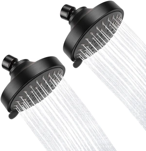 High Pressure Rain Shower Head 2PCS 5 Modes 4.1" Oil Rubbed Bronze Low Water Pressure Compatible, Powerful Spray Fixed Showerhead for a Relaxing Indoor & Outdoor Shower High Pressure Rain Shower Head 2PCS 5 Modes 4.1" Oil Rubbed Bronze Low Water Pressure Compatible, Powerful Spray Fixed Showerhead for a Relaxing Indoor & Outdoor Shower