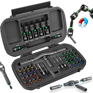 46 in 1 Magnetic Ratchet Screwdriver Set, Multi-Bit Screwdriver Kit, Nut Driver Set, Detachable Ratchet Handle with Storage Case, Repair Tool Kit for Furniture, Computer, Bicycle 46 in 1 Magnetic Ratchet Screwdriver Set, Multi-Bit Screwdriver Kit, Nut Driver Set, Detachable Ratchet Handle with Storage Case, Repair Tool Kit for Furniture, Computer, Bicycle