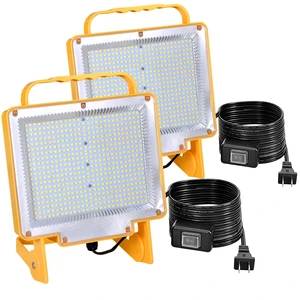 2-Pack 100W LED Work Light with No Burn Risk,5000K Daylight 12,000LM 10FT UL Listed 18AWG Power Cord,Adjustable Lighting Direction Portable Shop Light for Garage,Construction, Job Site 110-277V 2-Pack 100W LED Work Light with No Burn Risk,5000K Daylight 12,000LM 10FT UL Listed 18AWG Power Cord,Adjustable Lighting Direction Portable Shop Light for Garage,Construction, Job Site 110-277V