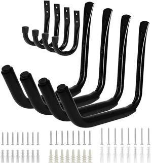 15" Heavy Duty Garage Storage Hooks, 8 Pack Wall Mount Kayak Rack Kayak Hook for Hanging Indoor/Outdoor, 100LB Large Wall Hook for Ladder Surfboards, Organization Hangers, Kayak Accessories 15" Heavy Duty Garage Storage Hooks, 8 Pack Wall Mount Kayak Rack Kayak Hook for Hanging Indoor/Outdoor, 100LB Large Wall Hook for Ladder Surfboards, Organization Hangers, Kayak Accessories
