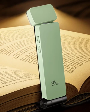 Book Light, Rechargeable Clip-On LED Reading Light for Bed 3 Color Temperatures with Stepless Dimming, Ultralight Bookmark Design for Book Lovers, Mint Green Book Light, Rechargeable Clip-On LED Reading Light for Bed 3 Color Temperatures with Stepless Dimming, Ultralight Bookmark Design for Book Lovers, Mint Green