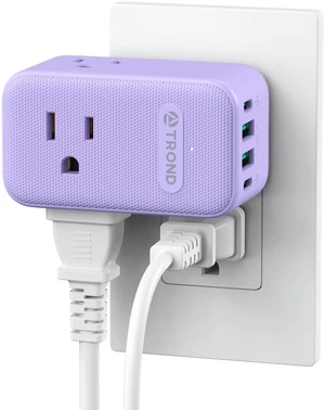 Multi Plug Wall Outlet, 3 AC Outlet Extender with 360 Rotating Plug Small Wall Adapter with 2 PD 20W USB C, Cute and Durable for Purple Lovers, Goes with All Scenes Purple Vibe Multi Plug Wall Outlet, 3 AC Outlet Extender with 360 Rotating Plug Small Wall Adapter with 2 PD 20W USB C, Cute and Durable for Purple Lovers, Goes with All Scenes Purple Vibe