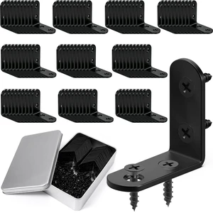 100PCS L Bracket Corner Brace Set, Stainless Steel Corner Bracket Black Small Right Angle Bracket, Metal L Brackets for Shelves, Wood Furniture, Cabinets, Chairs, 400PCS Screws, 1.57x1.57 in 100PCS L Bracket Corner Brace Set, Stainless Steel Corner Bracket Black Small Right Angle Bracket, Metal L Brackets for Shelves, Wood Furniture, Cabinets, Chairs, 400PCS Screws, 1.57x1.57 in