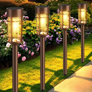 8 Pack Solar Outdoor Lights, Bright Up to 12 Hrs Solar Lights for Outside, Waterproof Solar Garden Lights for Patio, Yard and Landscape, Brown 8 Pack Solar Outdoor Lights, Bright Up to 12 Hrs Solar Lights for Outside, Waterproof Solar Garden Lights for Patio, Yard and Landscape, Brown