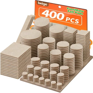 Felt Furniture Pads 400 Pieces, Furniture Pads for Hardwood Floors Beige Self-adhesive felt pads prevent scratches and noise, ideal for chair legs, suitable for hardwood floors and indoor furniture Felt Furniture Pads 400 Pieces, Furniture Pads for Hardwood Floors Beige Self-adhesive felt pads prevent scratches and noise, ideal for chair legs, suitable for hardwood floors and indoor furniture