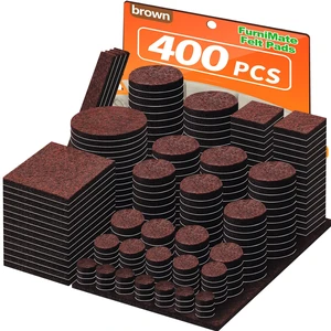 Felt Furniture Pads 400 Pieces, Furniture Pads for Hardwood Floors Brown Self-adhesive felt pads prevent scratches and noise, ideal for chair legs, suitable for hardwood floors and indoor furniture Felt Furniture Pads 400 Pieces, Furniture Pads for Hardwood Floors Brown Self-adhesive felt pads prevent scratches and noise, ideal for chair legs, suitable for hardwood floors and indoor furniture