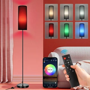 Floor Lamp, 9W 800LM Smart Bulb, Tall Corner Lamp, Black Shade Music Sync Light, App & Remote Control, Color Changing Ambient Lighting Standing Lamp for Bedroom Game Christmas Home Decor Floor Lamp, 9W 800LM Smart Bulb, Tall Corner Lamp, Black Shade Music Sync Light, App & Remote Control, Color Changing Ambient Lighting Standing Lamp for Bedroom Game Christmas Home Decor