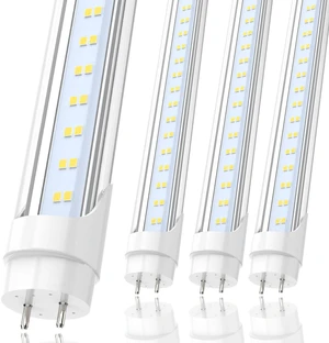 4FT LED T8 Type A+B Tube Lights, 24W(65W Equivalent), 3200LM, 5000K Single or Double End Powered, Plug and Play or Ballast Bypass, 4 Foot T10 T12 Fluorescent Bulbs Replacement, Clear(4-Pack) 4FT LED T8 Type A+B Tube Lights, 24W(65W Equivalent), 3200LM, 5000K Single or Double End Powered, Plug and Play or Ballast Bypass, 4 Foot T10 T12 Fluorescent Bulbs Replacement, Clear(4-Pack)