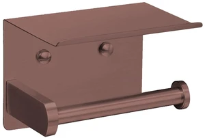 Self Adhesive Toilet Paper Holder with Phone Shelf Stainless Steel Wall Mounted Toilet Paper Roll Holder - Rustproof and Bathroom Washroom Tissue Roll Holder with Shelf - Red Copper Self Adhesive Toilet Paper Holder with Phone Shelf Stainless Steel Wall Mounted Toilet Paper Roll Holder - Rustproof and Bathroom Washroom Tissue Roll Holder with Shelf - Red Copper