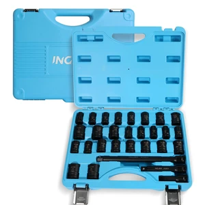 1/2 29PC Socket Set Shallow, CR-MO,SAE/Metric 3/8"-1",10-24mm short impact socket set 1/2 drive with Extension Bars Standard Shallow Socket Set High Torque Truck Bearing Locknut 1/2 29PC Socket Set Shallow, CR-MO,SAE/Metric 3/8"-1",10-24mm short impact socket set 1/2 drive with Extension Bars Standard Shallow Socket Set High Torque Truck Bearing Locknut