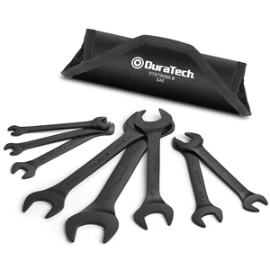 Super-Thin Open End Wrench Set, SAE, 8-Piece, 1/4" to 1-1/16" Slim Wrench Set, Black Electrocoat, Rolling Pouch Super-Thin Open End Wrench Set, SAE, 8-Piece, 1/4" to 1-1/16" Slim Wrench Set, Black Electrocoat, Rolling Pouch