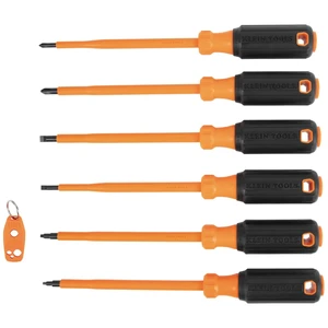 85077INSR Insulated Screwdriver Set with Magnetizer, Made in USA, 1000V Electrical Screwdrivers, Phillips, Slotted, Square, 7-Piece 85077INSR Insulated Screwdriver Set with Magnetizer, Made in USA, 1000V Electrical Screwdrivers, Phillips, Slotted, Square, 7-Piece