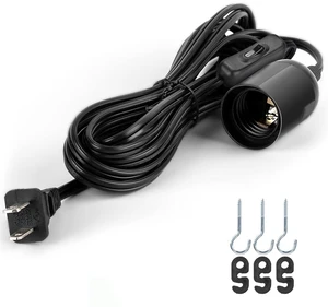 1 Pack UL-Listed 20Ft Extension Hanging Lantern Cord Cable Black 360W with E26 E27 Socket On/Off Button Pendant Lighting 1 Pack UL-Listed 20Ft Extension Hanging Lantern Cord Cable Black 360W with E26 E27 Socket On/Off Button Pendant Lighting