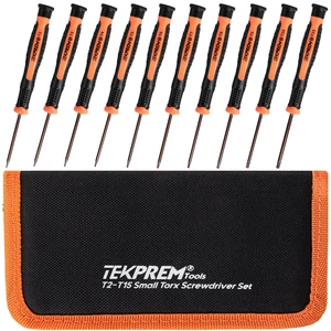 10 in 1 Small Torx Screwdriver Set of T2-T15, T2 T3 T4 T5 T6 T7 T8 T9 T10 T15 Torx Security Bits Complete Star Repair Kit for Apple,Macbook,Xbox,PS3,PS4,PS5,Ring Doorbell, Computer,Knives 10 in 1 Small Torx Screwdriver Set of T2-T15, T2 T3 T4 T5 T6 T7 T8 T9 T10 T15 Torx Security Bits Complete Star Repair Kit for Apple,Macbook,Xbox,PS3,PS4,PS5,Ring Doorbell, Computer,Knives