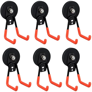 Heavy Duty Magnetic Garage Hooks,6 Pack Strong Large Magnet Hooks for Power Drill,Garden Tools,Hose,Pegboard,Garage, Workshop,Magnetic Storage Hook for Indoor Outdoor Hanging(Orange) Heavy Duty Magnetic Garage Hooks,6 Pack Strong Large Magnet Hooks for Power Drill,Garden Tools,Hose,Pegboard,Garage, Workshop,Magnetic Storage Hook for Indoor Outdoor Hanging(Orange)