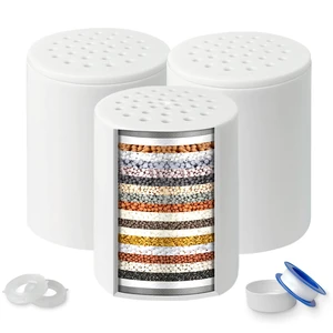 3 Pack 20 Stage Shower Filter Replacement Cartridge Shower Filter for Hard Water, Universal Fit, Reduces Chemicals & Chlorine, High Output 3 Pack 20 Stage Shower Filter Replacement Cartridge Shower Filter for Hard Water, Universal Fit, Reduces Chemicals & Chlorine, High Output