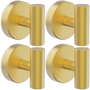 Suction Cup Hooks, Shower Hooks for Inside Shower Removable Towel Hooks for Bathroom Window Glass Mirror Tile, Bath Robe Looafh Hook for Hanging Waterproof & Rustproof, Gold(4 Pack) Suction Cup Hooks, Shower Hooks for Inside Shower Removable Towel Hooks for Bathroom Window Glass Mirror Tile, Bath Robe Looafh Hook for Hanging Waterproof & Rustproof, Gold(4 Pack)