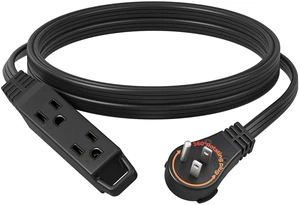 10FT 360° Rotating Flat Plug Extension Cord/Wire, 16/3,ETL Listed 3 Prong, Ultra Thin Power Strip, 13A/125V/1625W, Grounded Flat Power Cable for Indoor Narrow Space, SPT-3, Black 10FT 360° Rotating Flat Plug Extension Cord/Wire, 16/3,ETL Listed 3 Prong, Ultra Thin Power Strip, 13A/125V/1625W, Grounded Flat Power Cable for Indoor Narrow Space, SPT-3, Black