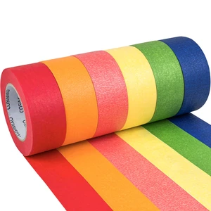Colored Masking Tape 1.88 inches x 60 Yards,Rainbow Colors Painters Tape 6 Rolls Colorful Painters Tape for Painting, Arts & Crafts, Labeling, Residue-Free Removal, Easy Hand-Tear Colored Masking Tape 1.88 inches x 60 Yards,Rainbow Colors Painters Tape 6 Rolls Colorful Painters Tape for Painting, Arts & Crafts, Labeling, Residue-Free Removal, Easy Hand-Tear