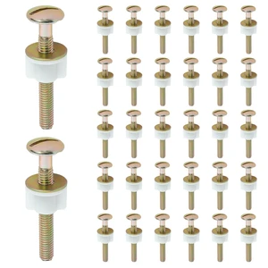 Toilet Seat Screws, Toilet Seat Bolts, Hinge Bolts & Nuts, 32 Pcs Plastic Nuts and Metal Washers, Heavy Duty Fastener, Universal Toilet Seat Bolts, Fits for Kohler, TOTO & American Standard Toilet Seat Screws, Toilet Seat Bolts, Hinge Bolts & Nuts, 32 Pcs Plastic Nuts and Metal Washers, Heavy Duty Fastener, Universal Toilet Seat Bolts, Fits for Kohler, TOTO & American Standard