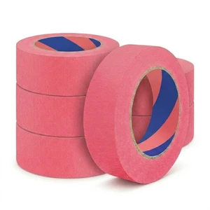 Painters Tape, 1 inch x 55 Yards x 6 Rolls Pink Painters Masking Tape for Indoor and Outdoor Use, Medium Adhesive Paint Tape for DIY Crafts, Arts, Painting, Easy Removal Painters Tape, 1 inch x 55 Yards x 6 Rolls Pink Painters Masking Tape for Indoor and Outdoor Use, Medium Adhesive Paint Tape for DIY Crafts, Arts, Painting, Easy Removal