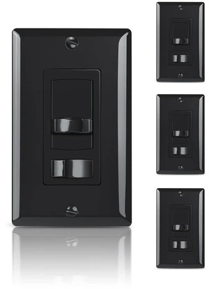 Dimmer Light Switch, Single-Pole/3 Way Dimmer Switch, Black, 4 Pack Slide Dimmer Switches Compatible with 300W Dimmable LED/CFL or 600W INC/HAL Bulbs, No Neutral Wire Required, ETL & FCC Listed Dimmer Light Switch, Single-Pole/3 Way Dimmer Switch, Black, 4 Pack Slide Dimmer Switches Compatible with 300W Dimmable LED/CFL or 600W INC/HAL Bulbs, No Neutral Wire Required, ETL & FCC Listed