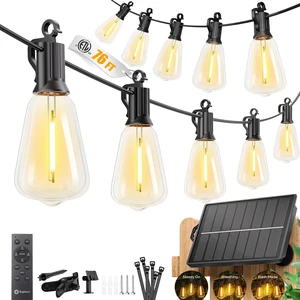 76FT Solar String Lights Outdoor Waterproof, 26Hrs Runtime 23+1 LED Bulbs, USB & Solar Powered, Remote Control & Dimmable Timer, Ideal for Backyard, Garden, Camping & Party Decor 76FT Solar String Lights Outdoor Waterproof, 26Hrs Runtime 23+1 LED Bulbs, USB & Solar Powered, Remote Control & Dimmable Timer, Ideal for Backyard, Garden, Camping & Party Decor