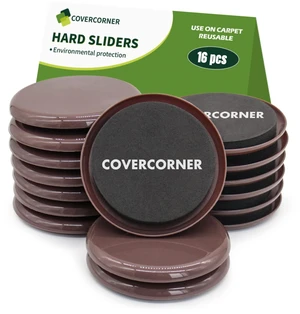 Furniture Sliders for Carpet 16 PCS - 3 1/2" Brown Furniture Moving Sliders, Chair Leg Floor Protectors, Carpet Sliders for Furniture - Move Your Furniture Easily & Safely Furniture Sliders for Carpet 16 PCS - 3 1/2" Brown Furniture Moving Sliders, Chair Leg Floor Protectors, Carpet Sliders for Furniture - Move Your Furniture Easily & Safely