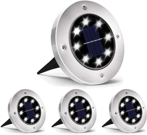 4.6 inch Solar Lights Outdoor Waterproof, 4 Pack Solar Light for Outside, Garden Lights Landscape Lighting for Patio Pathway Lawn Yard Deck Driveway Walkway, Cold White 4.6 inch Solar Lights Outdoor Waterproof, 4 Pack Solar Light for Outside, Garden Lights Landscape Lighting for Patio Pathway Lawn Yard Deck Driveway Walkway, Cold White
