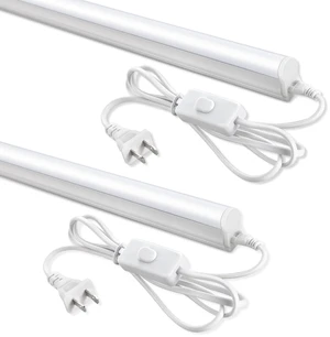 T5 LED Shop Lights 4FT, 20W 2300lm 6500K, Cabinet and Garage Light 2 Pack 4FT T5 LED Integrated Fixture; Linkable Strip Light with On/Off Switch for Garage Ceiling, Cabinet, Workshop, Basement T5 LED Shop Lights 4FT, 20W 2300lm 6500K, Cabinet and Garage Light 2 Pack 4FT T5 LED Integrated Fixture; Linkable Strip Light with On/Off Switch for Garage Ceiling, Cabinet, Workshop, Basement