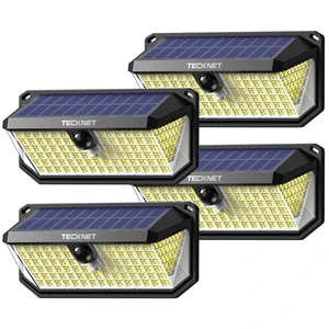4200Lm Solar Lights Outdoor 416 LED Motion Sensor Security Lights IP66 Waterproof,300° Angle,3 Lighting Modes,4 Pack Cool White Solar Lights for Fence,Front Door, Yard, Deck and Garden 4200Lm Solar Lights Outdoor 416 LED Motion Sensor Security Lights IP66 Waterproof,300° Angle,3 Lighting Modes,4 Pack Cool White Solar Lights for Fence,Front Door, Yard, Deck and Garden