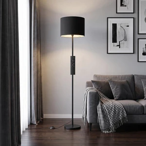 Dimmable Floor Lamp for Living Room with Remote, 9W 900LM LED Bulb Included, Black Shade Black Pole Dimmable Floor Lamp for Living Room with Remote, 9W 900LM LED Bulb Included, Black Shade Black Pole