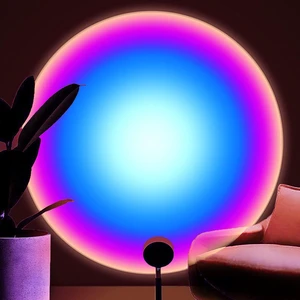 Sunset Lamp Projection Rotation Rainbow Projection Lamp Led Romantic Visual Led Light Network Red Light with USB Modern Floor Stand Night Light Living Room Bedroom Decor (Rainbow Purple) Sunset Lamp Projection Rotation Rainbow Projection Lamp Led Romantic Visual Led Light Network Red Light with USB Modern Floor Stand Night Light Living Room Bedroom Decor (Rainbow Purple)