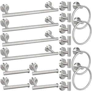 20pcs Brushed Nickel Bathroom Hardware Set Including 16" Hand Towel Bars, Toilet Paper Holders, Towel Rings, Robe Towel Hooks 20pcs Brushed Nickel Bathroom Hardware Set Including 16" Hand Towel Bars, Toilet Paper Holders, Towel Rings, Robe Towel Hooks