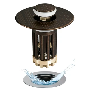 3 in 1 Pop Up Bathroom Sink Stopper, Bathroom Sink Drain Strainer with Removable Basket Hair Catcher, Universal Sink Plug Cover for 1.06 in to 1.6 in Drain, Oil Rubbed Bronze 3 in 1 Pop Up Bathroom Sink Stopper, Bathroom Sink Drain Strainer with Removable Basket Hair Catcher, Universal Sink Plug Cover for 1.06 in to 1.6 in Drain, Oil Rubbed Bronze