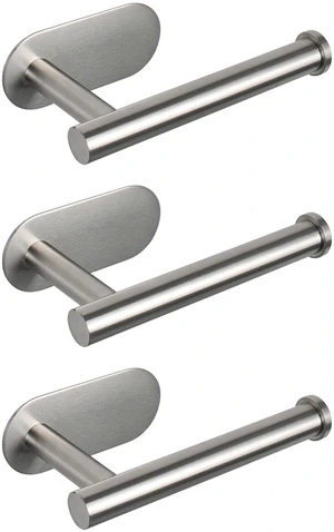 Toilet Paper Holder Self Adhesive, Premium Thicken SUS304 Stainless Steel Rustproof Adhesive Toilet Roll Holder no Drilling for Bathroom, Kitchen, Washroom (3 Pack, Brushed Nickel) Toilet Paper Holder Self Adhesive, Premium Thicken SUS304 Stainless Steel Rustproof Adhesive Toilet Roll Holder no Drilling for Bathroom, Kitchen, Washroom (3 Pack, Brushed Nickel)