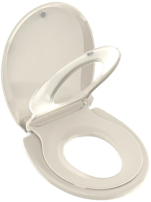 Potty Training Seat Built-in Toilet Seat, Round Toilet Seat 16.5inch with Baby Seat 2 in 1 Soft Close Quiet No Slapping, Magnetic Absorption, Easy Installation for Bottom Fixing ToiletAlmond Potty Training Seat Built-in Toilet Seat, Round Toilet Seat 16.5inch with Baby Seat 2 in 1 Soft Close Quiet No Slapping, Magnetic Absorption, Easy Installation for Bottom Fixing ToiletAlmond
