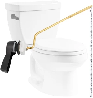 Universal Metal Side Mount Toilet Handle Kit, Oil Rubbed Bronze Solid Brass Toilet Flush Tank Lever with Stainless Steel Adjustable Flapper Chains, Side Tank Toilet Handle for Most Toilets Universal Metal Side Mount Toilet Handle Kit, Oil Rubbed Bronze Solid Brass Toilet Flush Tank Lever with Stainless Steel Adjustable Flapper Chains, Side Tank Toilet Handle for Most Toilets