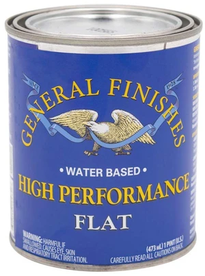 High Performance Water Based Topcoat, 1 Pint, Flat Water Based Household Varnishes High Performance Water Based Topcoat, 1 Pint, Flat Water Based Household Varnishes
