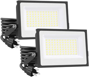 80W Flood Lights Outdoor,8000lm Bright LED Work Light with Plug,Daylight White LED Flood Lighting, IP66 Waterproof Security Yard Lights for Garage Stadium 2 Pack 80W Flood Lights Outdoor,8000lm Bright LED Work Light with Plug,Daylight White LED Flood Lighting, IP66 Waterproof Security Yard Lights for Garage Stadium 2 Pack