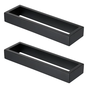 Towel Rings Matte Black Hand Towel Bar Holder 9-Inch Kitchen Rack Stainless Steel for Bathroom Hardware Wall Mounted, 2 Pack B4008BK-L9-P2 Towel Rings Matte Black Hand Towel Bar Holder 9-Inch Kitchen Rack Stainless Steel for Bathroom Hardware Wall Mounted, 2 Pack B4008BK-L9-P2