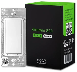 800 Series Z-Wave Long Range Dimmer Switch ZEN72 800LR, White | Direct 3-Way (No Add-On Switch Needed) | Z-Wave Hub Required 800 Series Z-Wave Long Range Dimmer Switch ZEN72 800LR, White | Direct 3-Way (No Add-On Switch Needed) | Z-Wave Hub Required