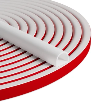 20FT Weather Stripping Door Seal, Self-Adhesive Silicone D-Shaped Seal Strip for Door Frame & Window Gaps, Soundproof Insulation Gap Filler 20FT Weather Stripping Door Seal, Self-Adhesive Silicone D-Shaped Seal Strip for Door Frame & Window Gaps, Soundproof Insulation Gap Filler
