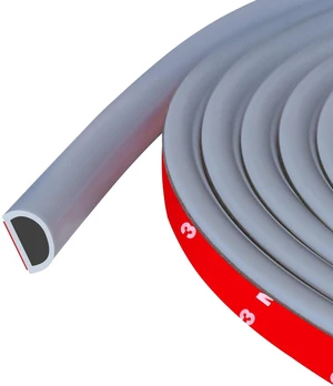 Weather Stripping Door Seal, Self Adhesive Silicone D Shaped Weather Strip, Door Seal Strip for Door Frame/Window Seal, 20Ft, Grey (9/16" W × 15/32" T) Weather Stripping Door Seal, Self Adhesive Silicone D Shaped Weather Strip, Door Seal Strip for Door Frame/Window Seal, 20Ft, Grey (9/16" W × 15/32" T)