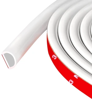 Weather Stripping Door Seal Self Adhesive Weather Strip Silicone D Shaped Door Seal Strip for Door Frame/Window Seal, 20FT, White Color (9/16" W × 15/32" T) Weather Stripping Door Seal Self Adhesive Weather Strip Silicone D Shaped Door Seal Strip for Door Frame/Window Seal, 20FT, White Color (9/16" W × 15/32" T)