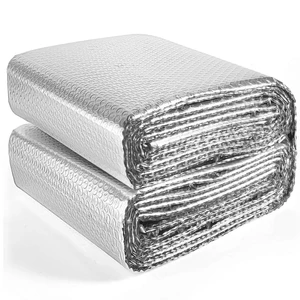 Double Reflective Insulation 48 in X 15 FT RV Window Insulation for Summer Heat Reflective Window Film for Roof, Car, Garage Doors Double Reflective Insulation 48 in X 15 FT RV Window Insulation for Summer Heat Reflective Window Film for Roof, Car, Garage Doors