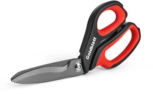 10-Inch Heavy Duty Scissors, Multipurpose Shop Scissors Curved Titanium Blades and Serrated Edge for Easy Cutting of Aluminum Sheets, Pruning, Rope and Leather 10-Inch Heavy Duty Scissors, Multipurpose Shop Scissors Curved Titanium Blades and Serrated Edge for Easy Cutting of Aluminum Sheets, Pruning, Rope and Leather