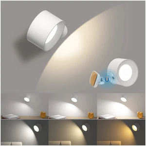 LED Reading Light, Rechargeable Battery Operated Wall Sconce with 360-Degree Rotation Magnetic Mounting, Dimmable 3 Color Temps Touch Control Cordless Wall Lights for Bedroom Bedside, 1 Pack LED Reading Light, Rechargeable Battery Operated Wall Sconce with 360-Degree Rotation Magnetic Mounting, Dimmable 3 Color Temps Touch Control Cordless Wall Lights for Bedroom Bedside, 1 Pack